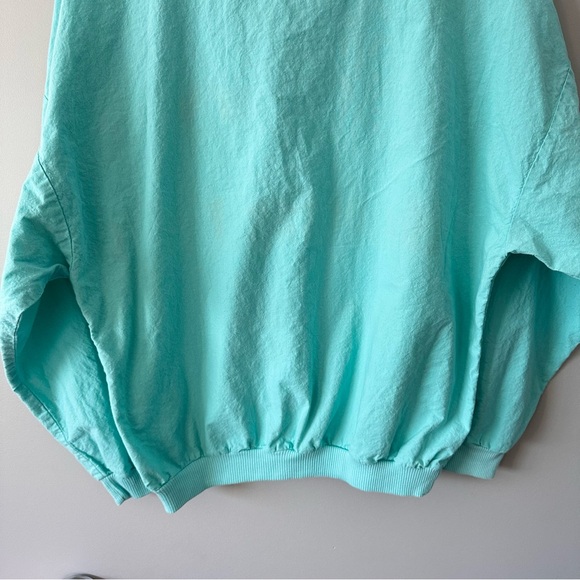 Vintage 90s Teal Graphic Pullover Las Vegas Travel Patch Collared Large - Picture 6 of 14